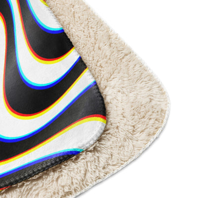 RGB IMPLOSION Sherpa blanket Electro Threads 37″×57″