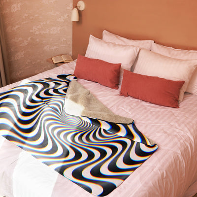 RGB IMPLOSION Sherpa blanket Electro Threads