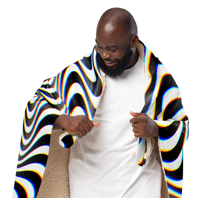 RGB IMPLOSION Sherpa blanket Electro Threads