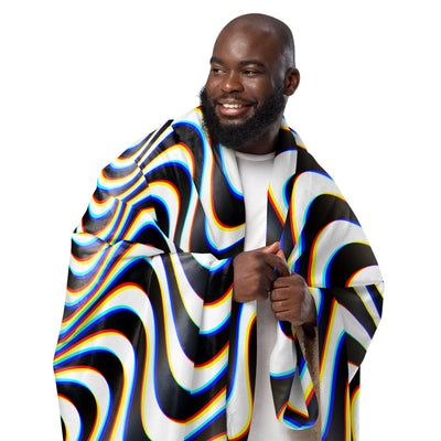 RGB IMPLOSION Sherpa blanket Electro Threads