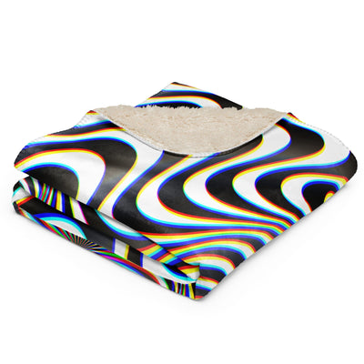 RGB IMPLOSION Sherpa blanket Electro Threads