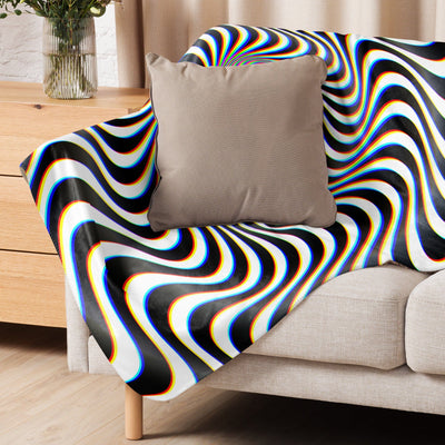 RGB IMPLOSION Sherpa blanket Electro Threads