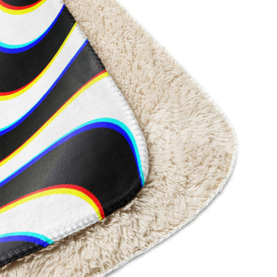 RGB IMPLOSION Sherpa blanket Electro Threads