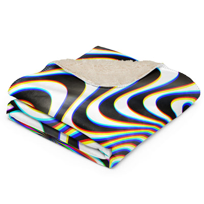 RGB IMPLOSION Sherpa blanket Electro Threads