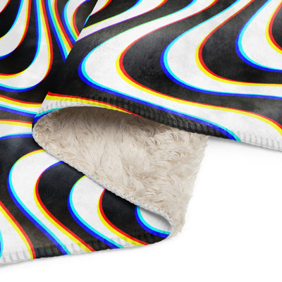 RGB IMPLOSION Sherpa blanket Electro Threads