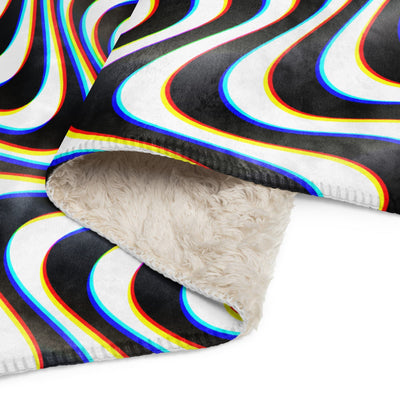 RGB IMPLOSION Sherpa blanket Electro Threads