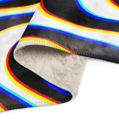 RGB IMPLOSION Sherpa blanket Electro Threads