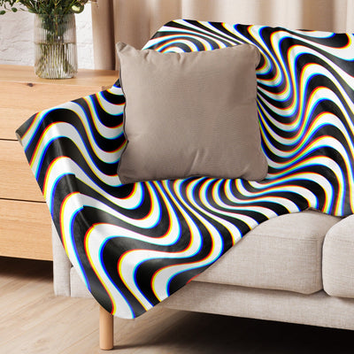 RGB IMPLOSION Sherpa blanket Electro Threads