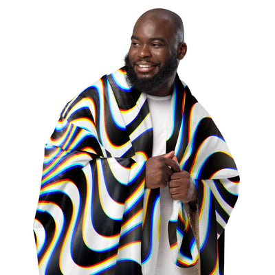 RGB IMPLOSION Sherpa blanket Electro Threads