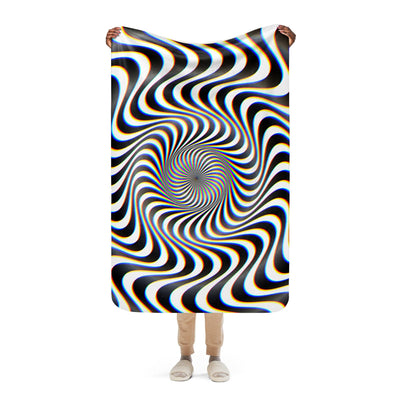 RGB IMPLOSION Sherpa blanket Electro Threads