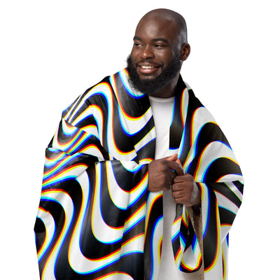 RGB IMPLOSION Sherpa blanket Electro Threads