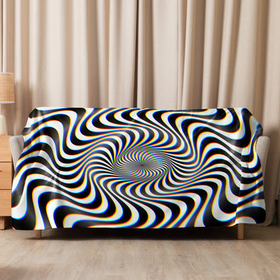 RGB IMPLOSION Sherpa blanket Electro Threads 60″×80″