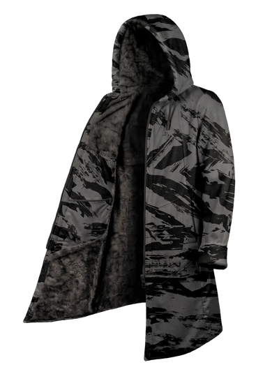 Shadow Camo Cyber Cloak Hooded pullover Electro Threads Long Sleeve XXS Black Sherpa