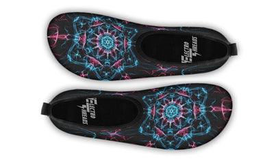 Smokey Blue Mandala Barefoot Shoes Aquabarefootshoes YWF