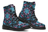 Smokey Blue Mandala Combat Boots Boots YWF