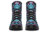 Smokey Blue Mandala Combat Boots Boots YWF