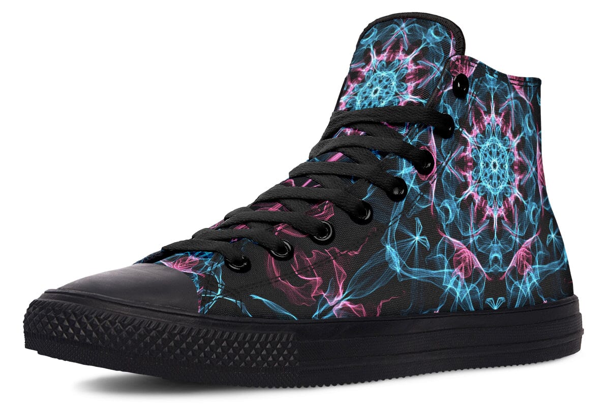 Smokey Blue Mandala High Top Shoes Hightops YWF 