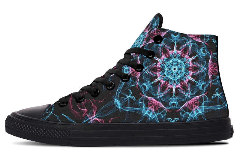 Smokey Blue Mandala High Top Shoes Hightops YWF 