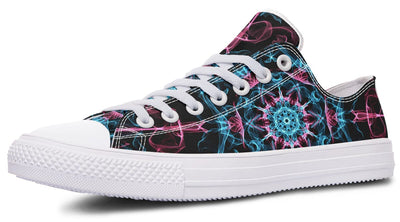 Smokey Blue Mandala Low Top Shoes Lowtops Electro Threads