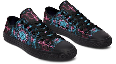 Smokey Blue Mandala Low Top Shoes Lowtops Electro Threads