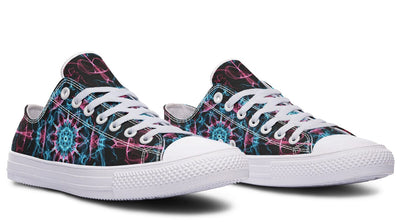 Smokey Blue Mandala Low Top Shoes Lowtops Electro Threads