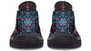 Smokey Blue Mandala Low Top Shoes Lowtops Electro Threads