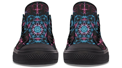 Smokey Blue Mandala Low Top Shoes Lowtops Electro Threads