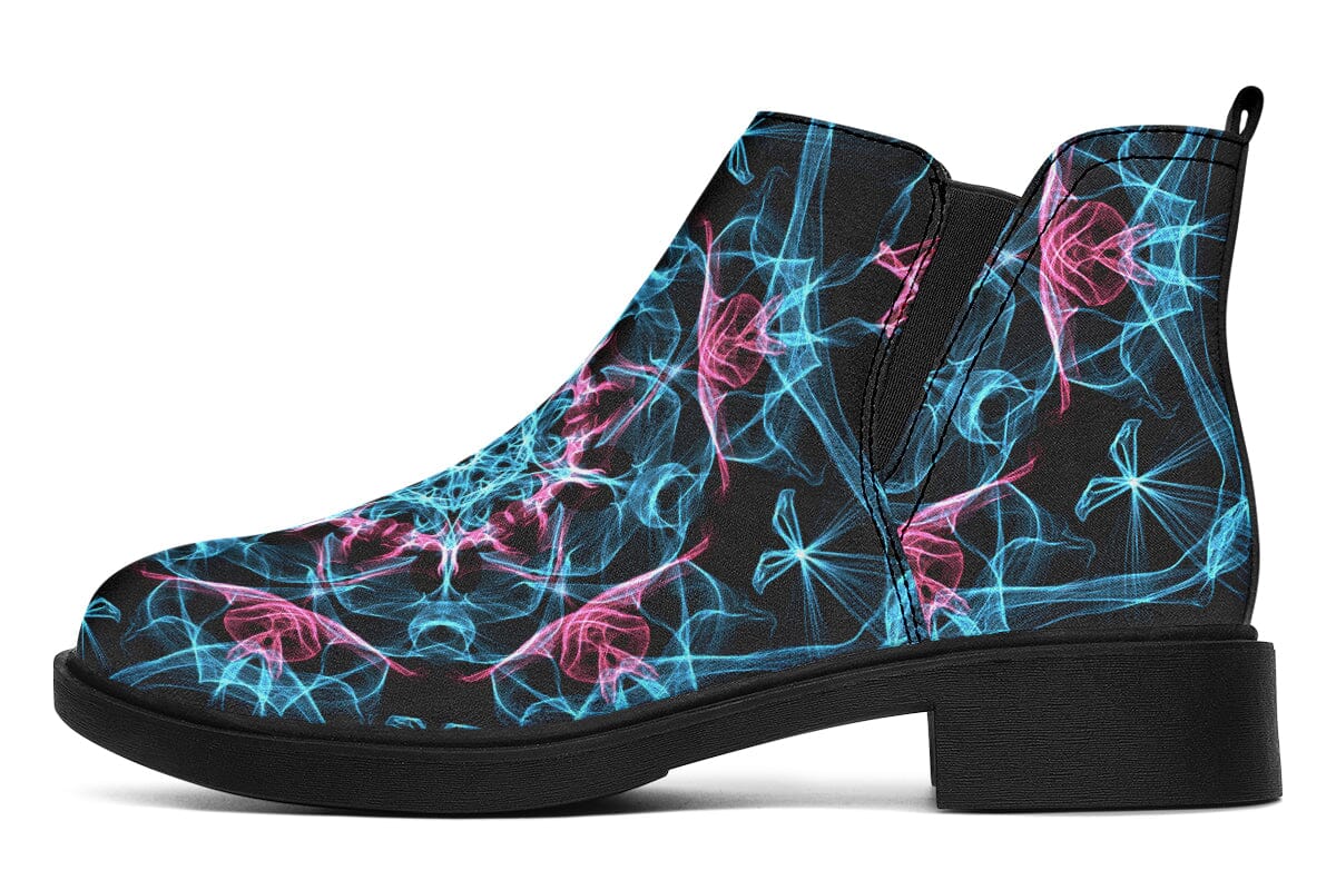 Smokey Blue Mandala Neat Vibe Boots Neatboots YWF Women's Neat Vibe Boots Black Sole US 4.5 / EU35