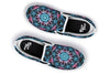 Smokey Blue Mandala Slip on Shoes Slipons YWF