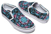 Smokey Blue Mandala Slip on Shoes Slipons YWF