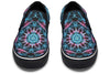 Smokey Blue Mandala Slip on Shoes Slipons YWF