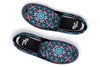 Smokey Blue Mandala Slip on Shoes Slipons YWF