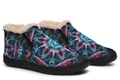 Smokey Blue Mandala Winter Slippers WinterSlippers Electro Threads