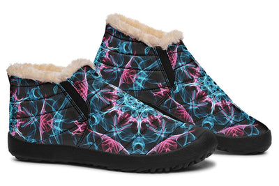 Smokey Blue Mandala Winter Slippers WinterSlippers Electro Threads