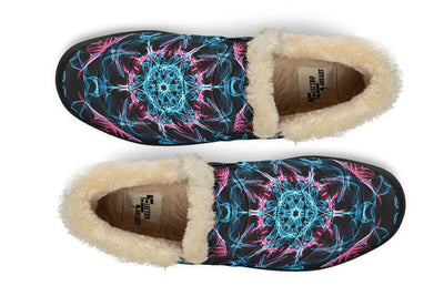 Smokey Blue Mandala Winter Slippers WinterSlippers Electro Threads