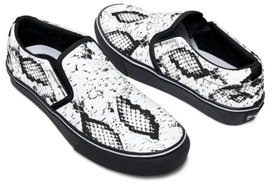 Snake Skin Slip on Shoes Slipons YWF