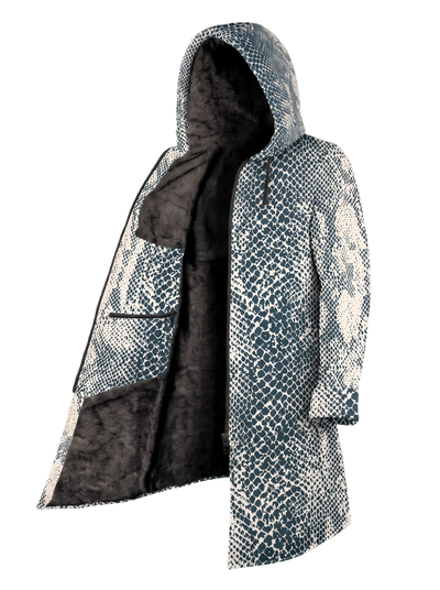 Snow Snake Cyber Cloak Hooded pullover Electro Threads Long Sleeve XXS Black Sherpa