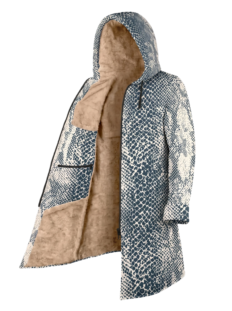 Snow Snake Cyber Cloak Hooded pullover Electro Threads Long Sleeve XXS Black Sherpa