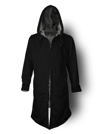 Solid Black Cyber Cloak Hooded pullover Electro Threads