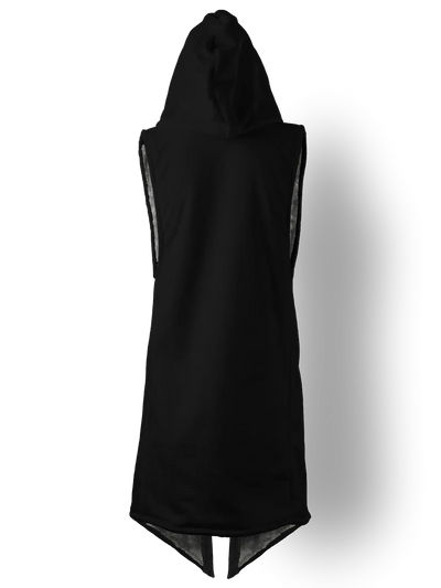 Solid Black Cyber Cloak Hooded pullover Electro Threads