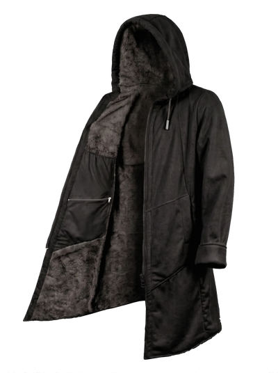 Solid Black Cyber Cloak Hooded pullover Electro Threads