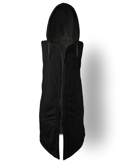 Solid Black Cyber Cloak Hooded pullover Electro Threads