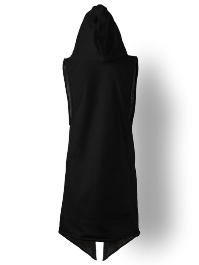 Solid Black Cyber Cloak Hooded pullover Electro Threads