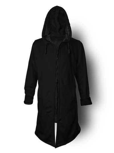 Solid Black Cyber Cloak Hooded pullover Electro Threads