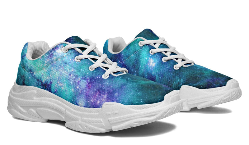 Space Jam Galaxy Chunky Shoes Chunkysneakers Electro Threads Women's Chunky Sneakers White Sole US 5.5 / EU36