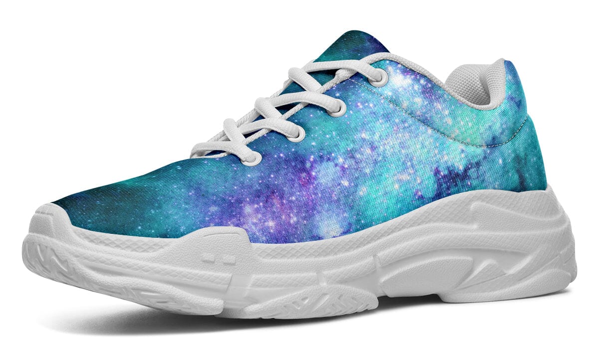 Space Jam Galaxy Chunky Shoes Chunkysneakers Electro Threads Women's Chunky Sneakers White Sole US 5.5 / EU36