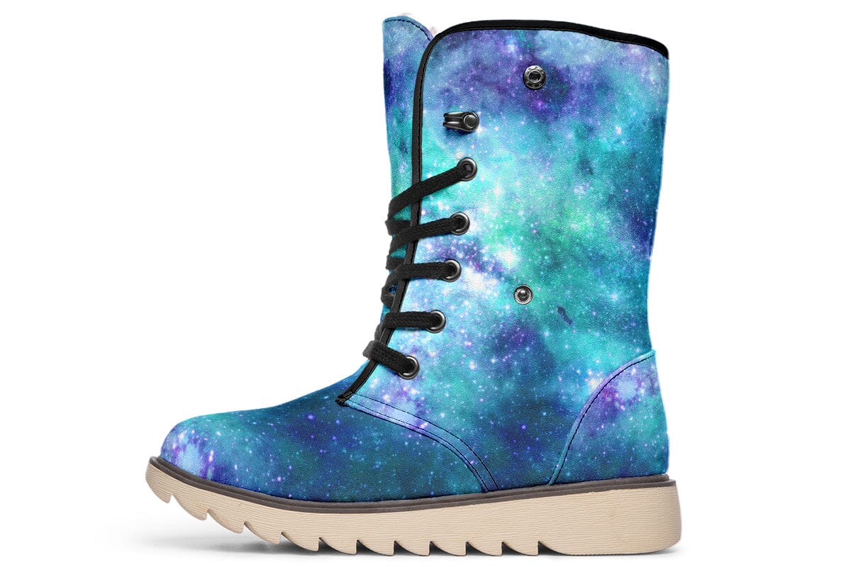 Space Jam Galaxy Moon Boots Polarboots Electro Threads Women's Moon Boots Cream White Sole US 4.5 / EU35