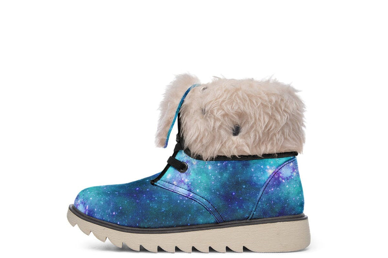 Space Jam Galaxy Moon Boots Polarboots Electro Threads Women's Moon Boots Cream White Sole US 4.5 / EU35