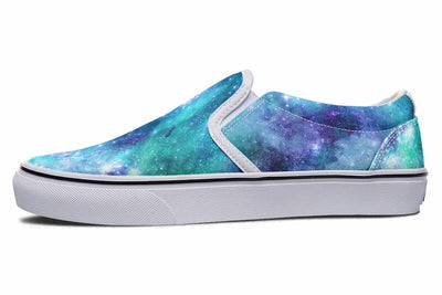 Space Jam Galaxy Slip on Shoes Slipons YWF Women's Slip On White Sole US 6 / EU36