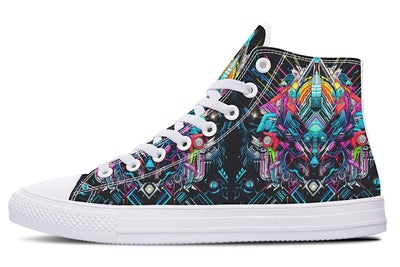 Space Symmetry High Top Shoes Hightops Electro Threads Women's Hightops White Sole US 5 / EU35.5